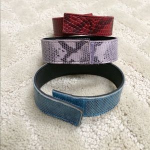 FINAL SALE Bundle of Snake Print Velcro Bracelets