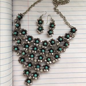 Necklace and earrings