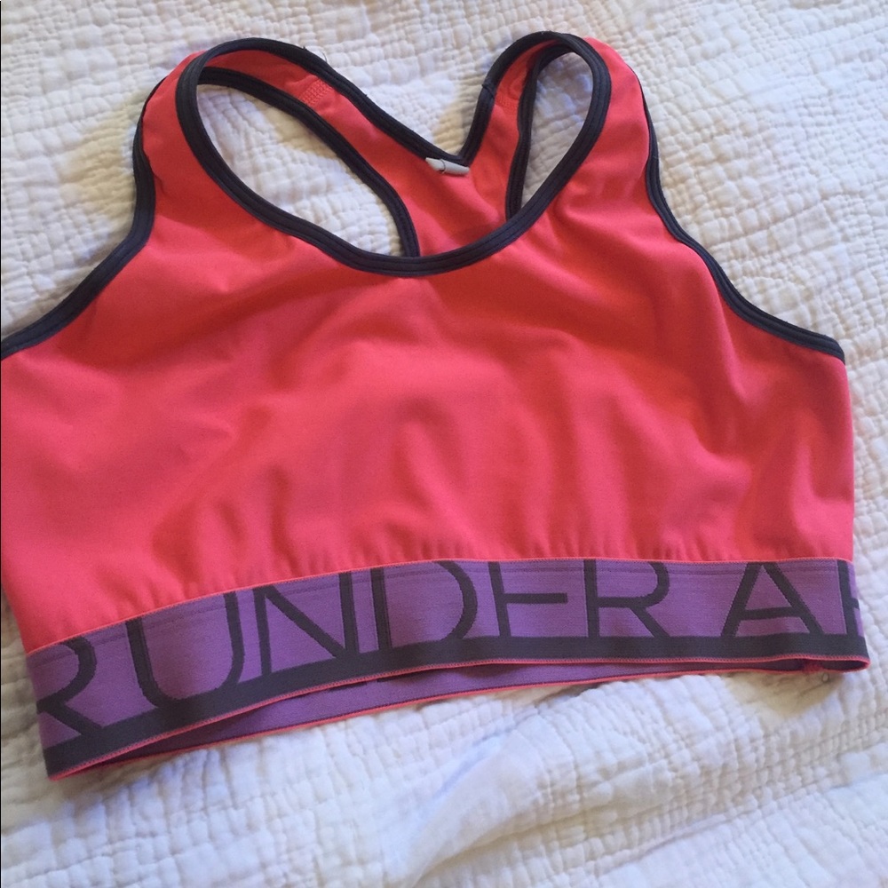 Under armor pink sports bra