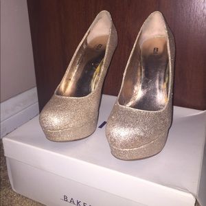 Gold Sparkle Heels