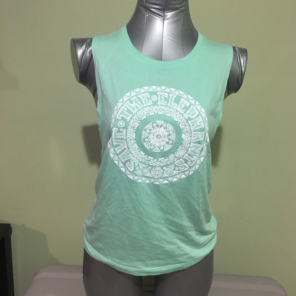 🐘Light Mint Green Ivory Ella Muscle Tank