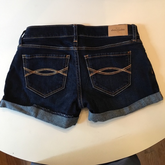 Abercrombie Kids Dark Blue Denim Jean Shorts - Picture 2 of 2