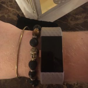 Gold Buddah, Natural Beaded Bracelet