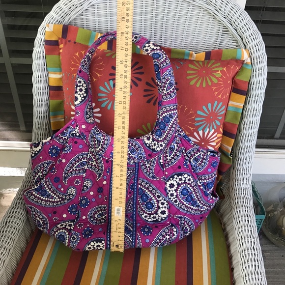 Vera Bradley Purse Paisley Blue and Magenta - Picture 5 of 5