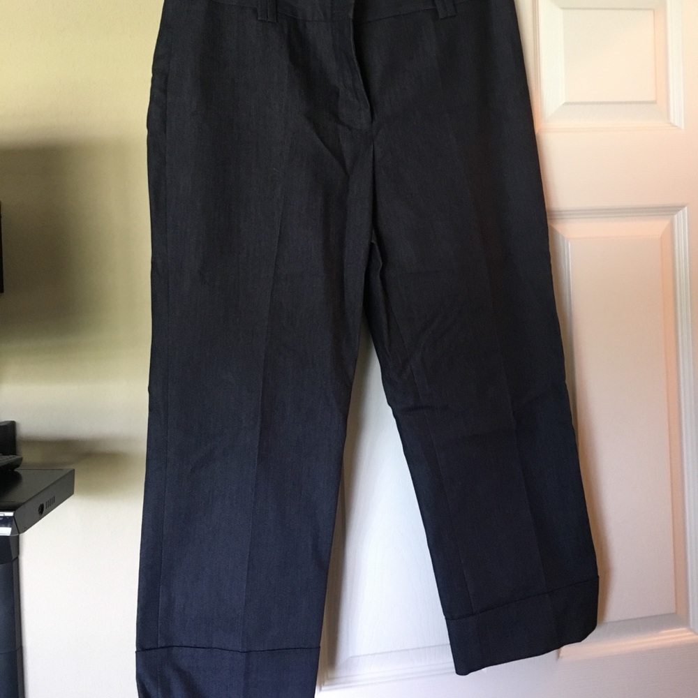Dark denim dress capris