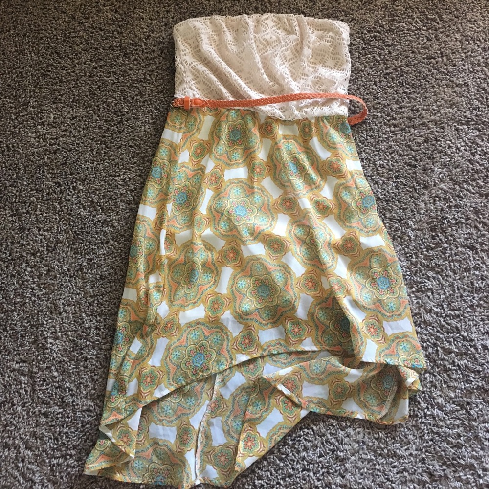 High low flora dress