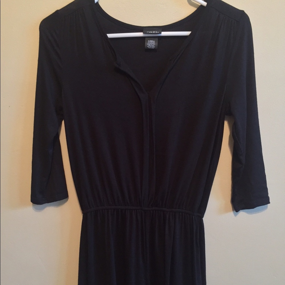 Rue 21, 3/4 length sleeve black romper
