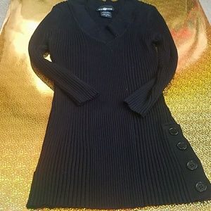 Black sweater dress tunic