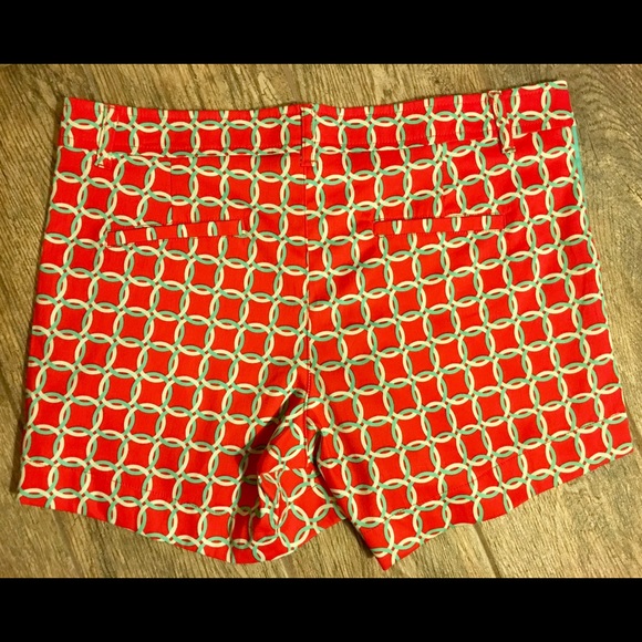 NWOT aqua, red & white rings Shorts-Size 8 - Picture 4 of 4