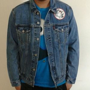 New Levi's Rock And Roll Denim Jean Trucker Jacket