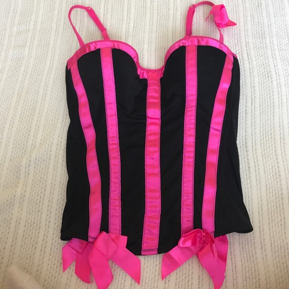 Hot Topic Other - 34D Hot Pink and Black Corset Style Top