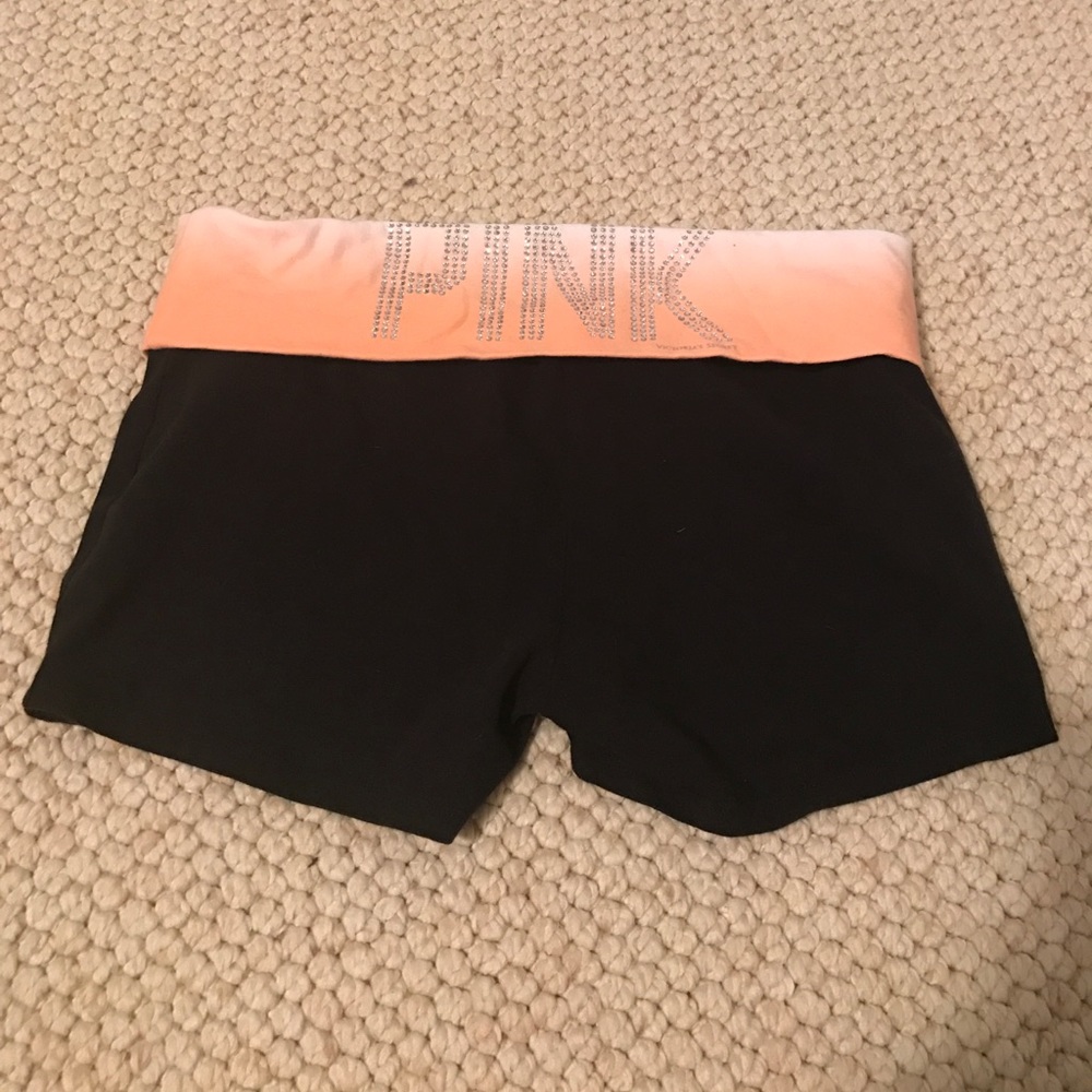 Pink Victoria's Secret yoga shorts