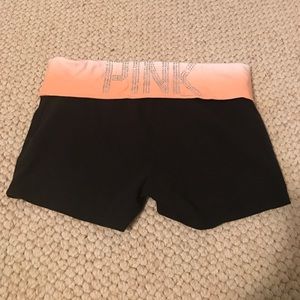 Pink Victoria's Secret yoga shorts