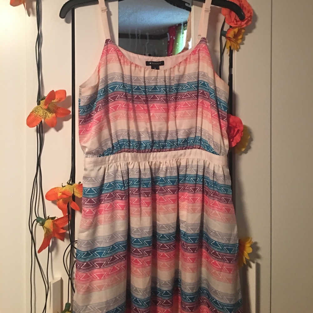 Asymmetrical Aztec Print Dress