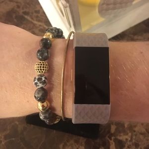 Gold, Natural Beaded Bracelet