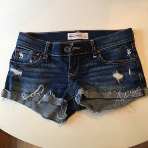 Abercrombie Kids Ripped Jean Shorts