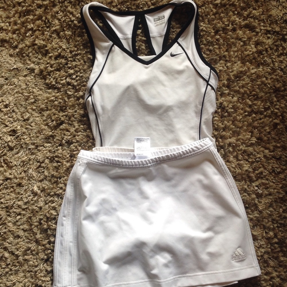 Tennis Uniform- Nike Top, Adidas Skort