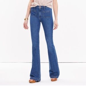 Madewell Flare Jeans in Deep Blue