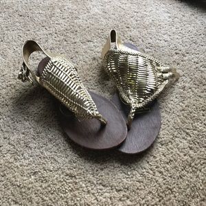 Gold sandals