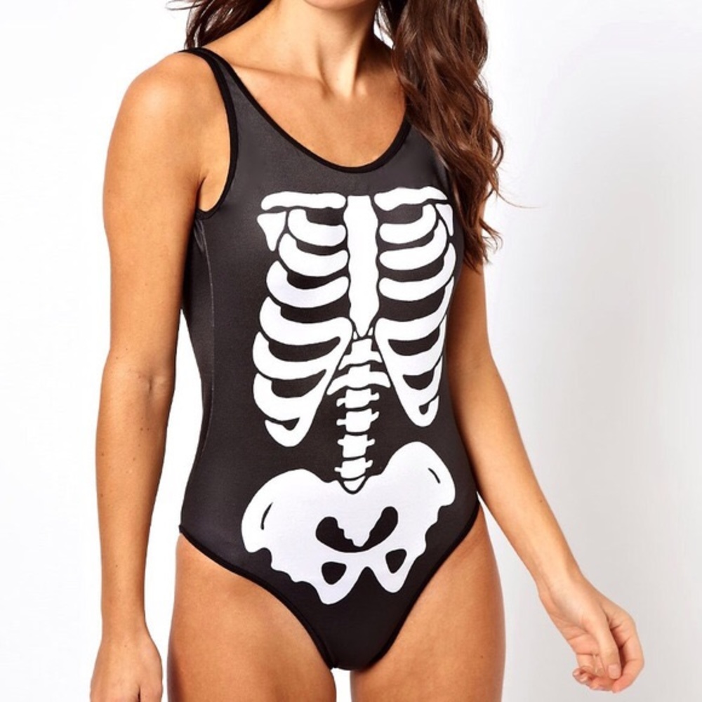 Wildfox Couture Skeleton One Piece Small