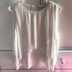 Zara White Ruffled Blouse