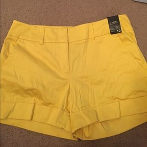 Bright yellow summer shorts