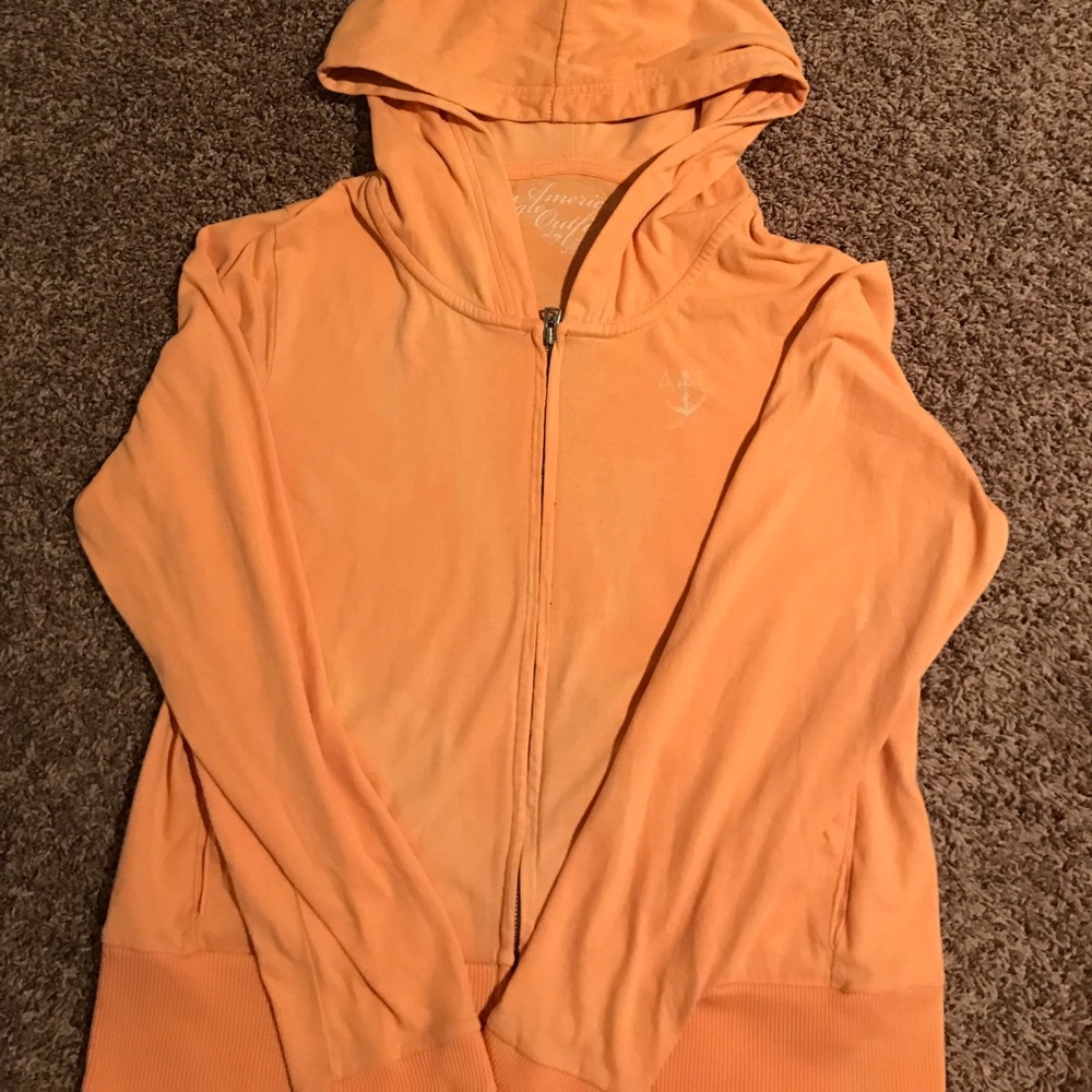 American Eagle hooded orange jacket XL