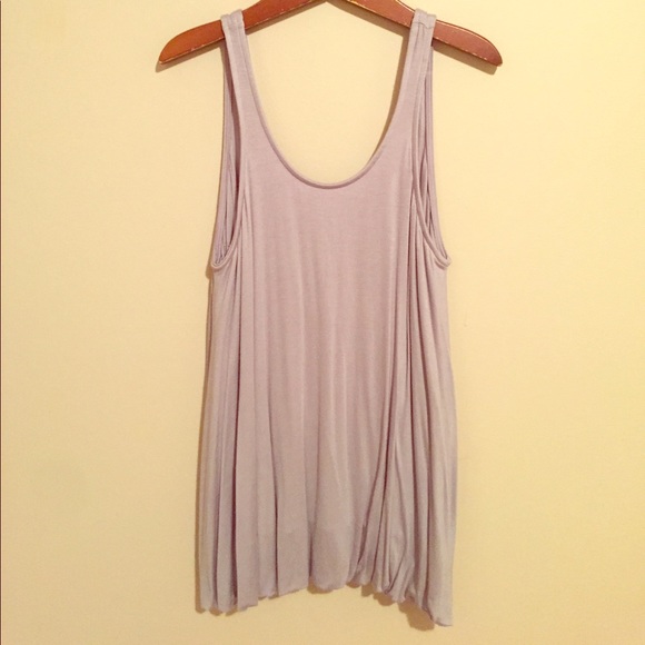 Project Social NWT Grey Balloon Deep V Back Tank - Picture 1 of 4