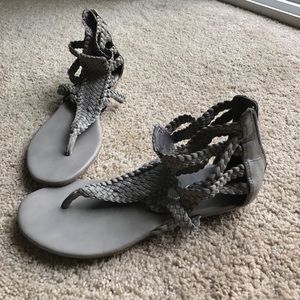 Gray sandals