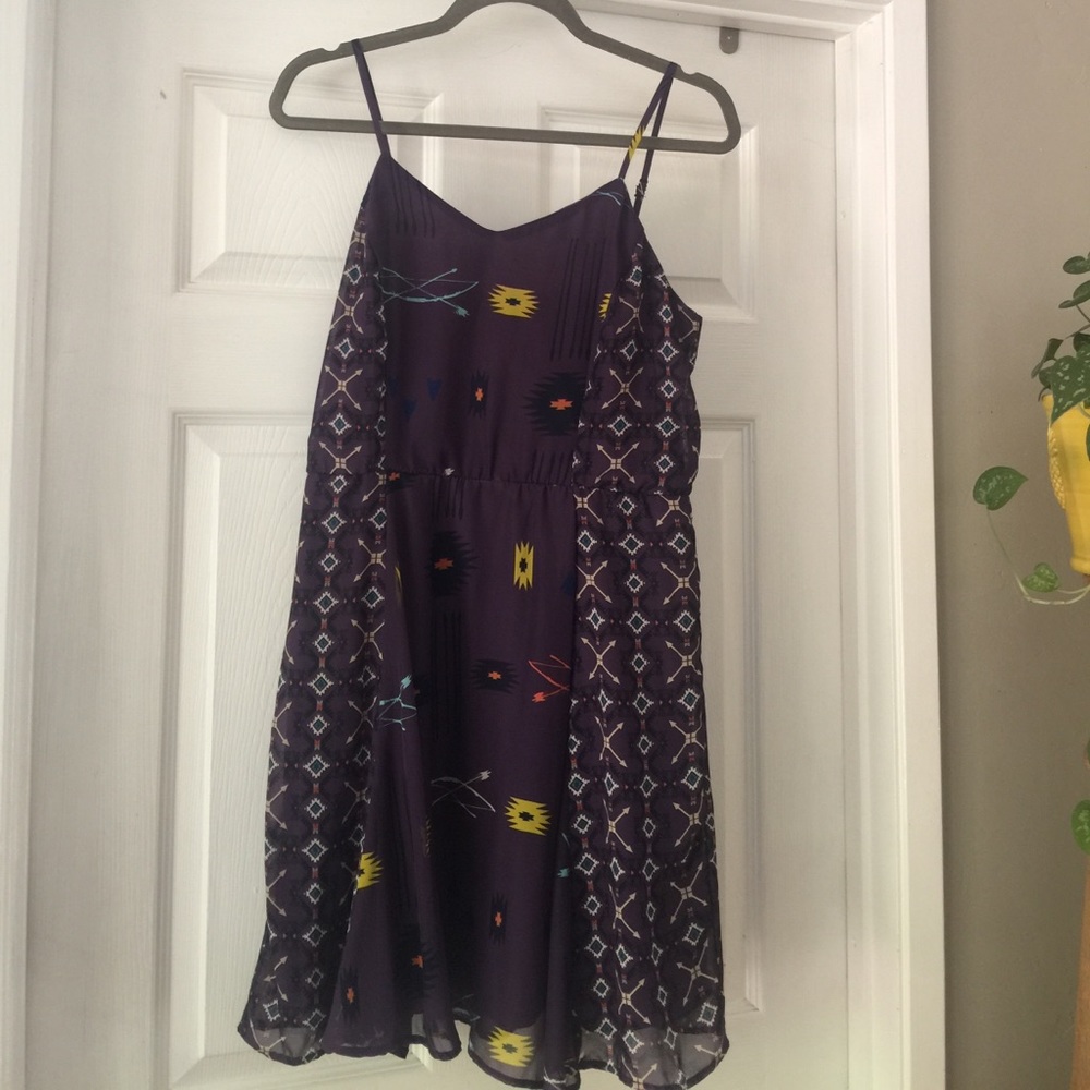 Purple strapped dress