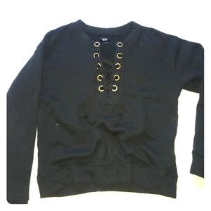 Mother lace-up sweatshirt