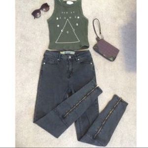 Brandy Melville Washed Black Skinny Jeans