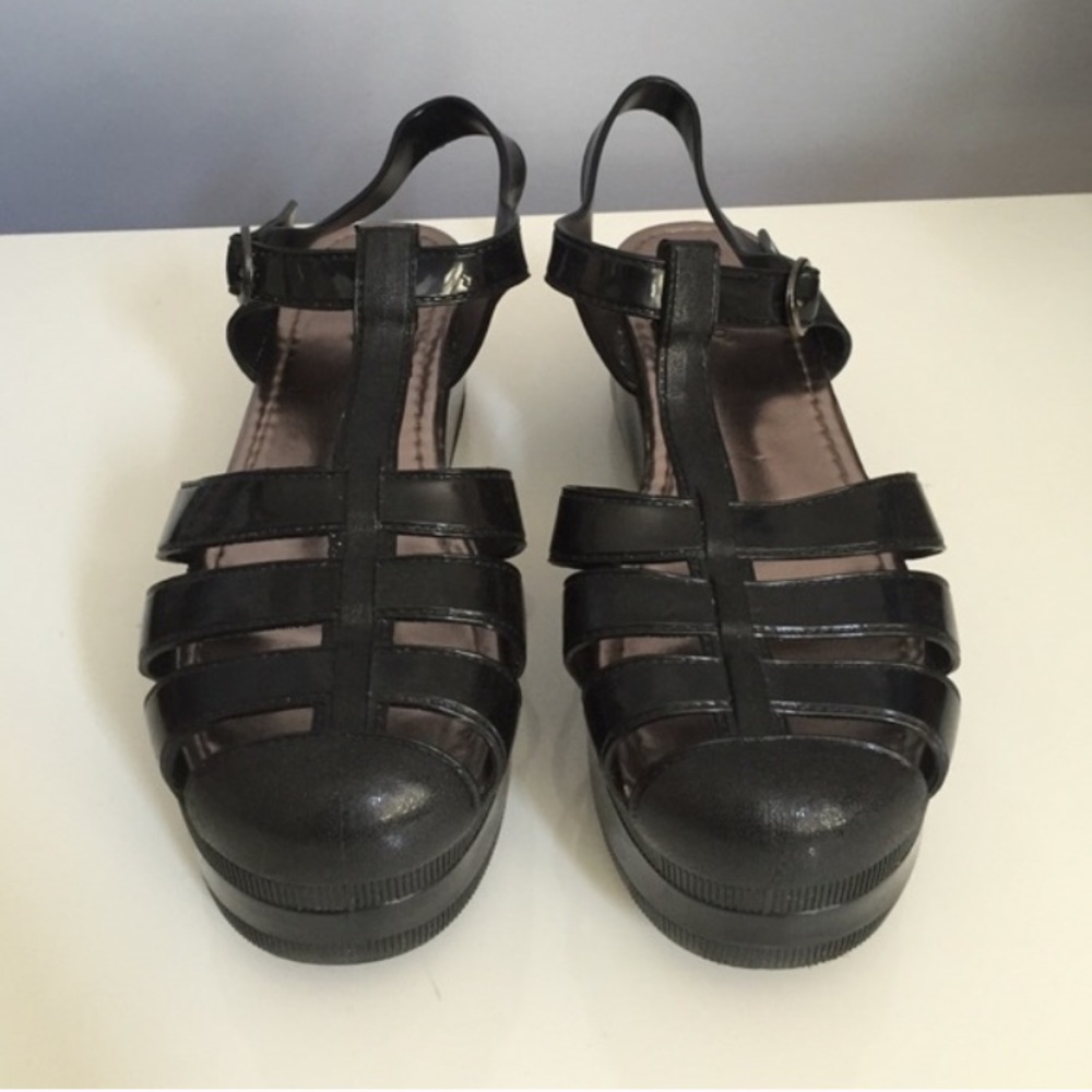 jelly platform sandals