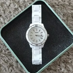 NEW Fossil Women's Stella Mini White Dial Watch