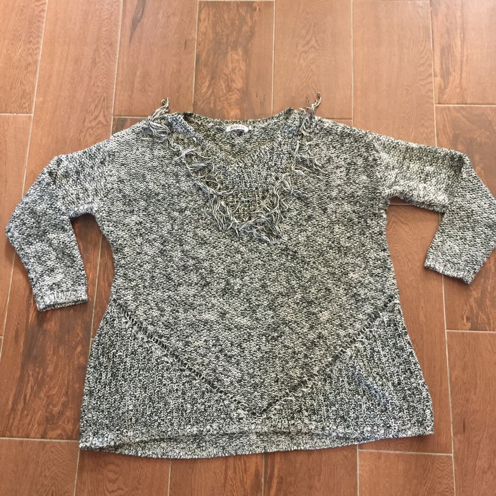 Just fab knit fringe sweater