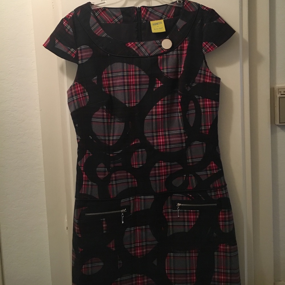 Multicolored plaid dress
