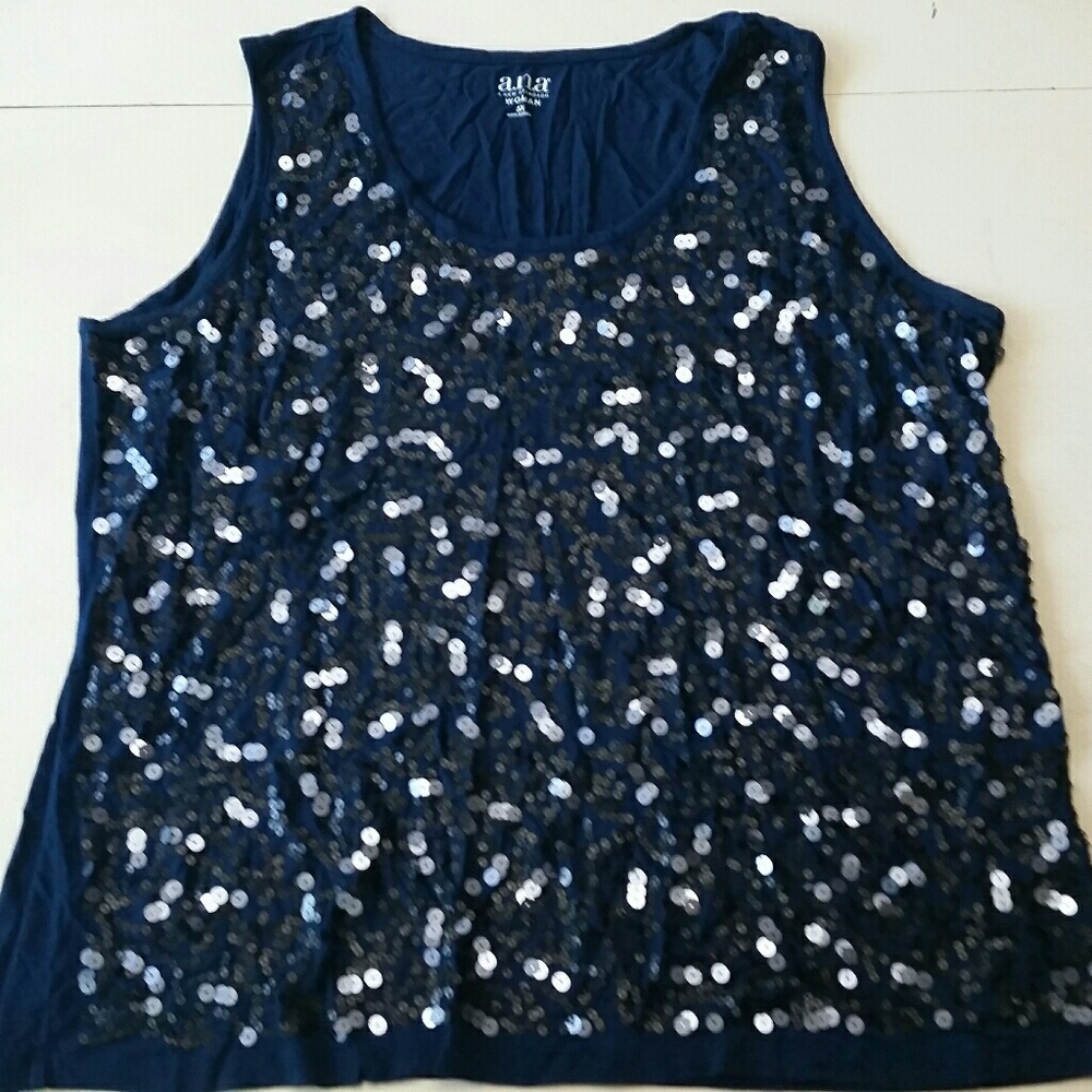 a.n.a. sequin tank top