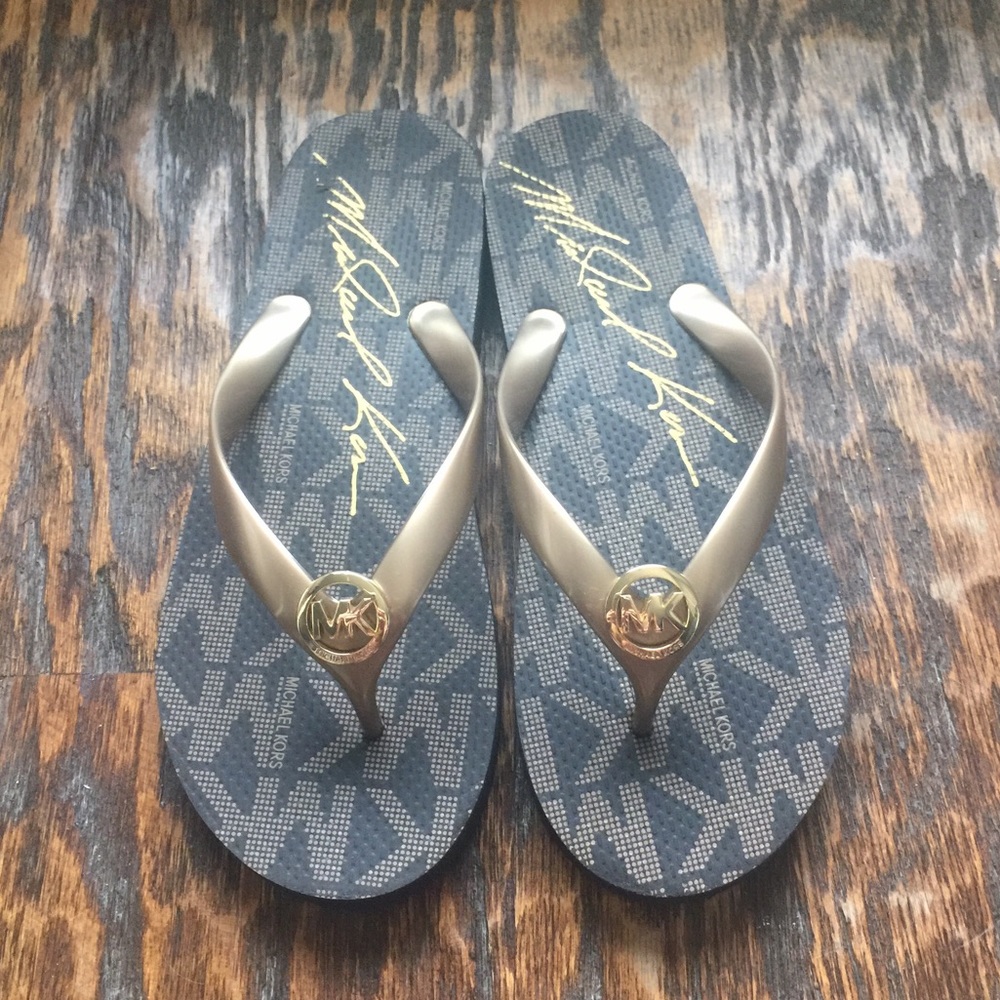 Brand New Michael Kors Jet Set Flip Flops