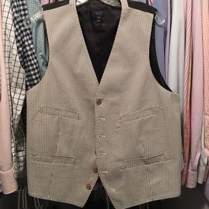 J.Crew seersucker suit vest