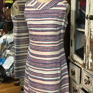 Vintage 60's Linen lined dress with POCKETS!