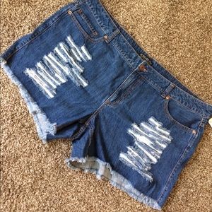 Forever 21 plus size fringe shorts.