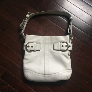 White Leather Coach Purse