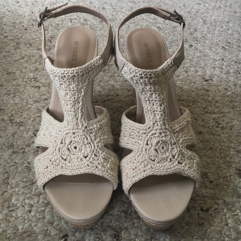 Audrey Brooke Lace Wedge