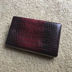 Purple snake skin wallet