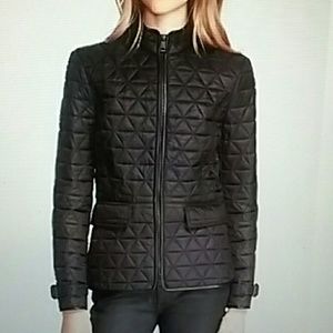Burberry Brit Laycroft Leather Quilted Jacket Coat