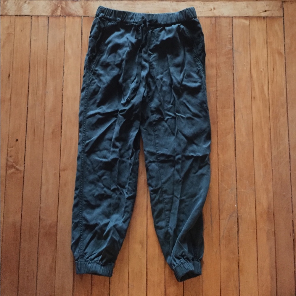 Green Anthropologie drawstring joggers