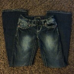 Dark Blue Faded Angels Jeans