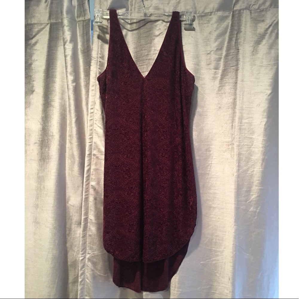 Burgundy Velvet Dress