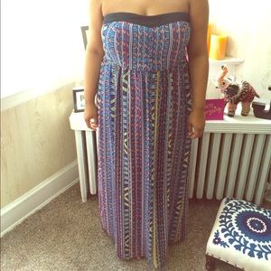 Torrid size 16 tribal print maxi dress.