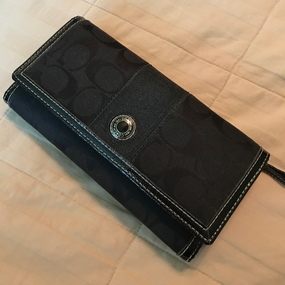 Coach checkbook wallet